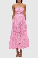 Lace Bustier Midi Dress | Dress In Beauty